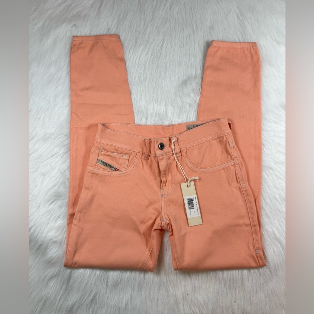 NWT Diesel Womens Orange Skinny Jeans Size 27